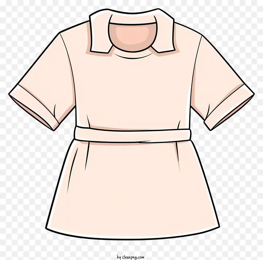 Vestido De Color Rosa，Vestido De Cuello Blanco PNG