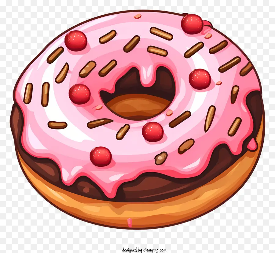 Rosa Donut，Chips De Chocolate PNG