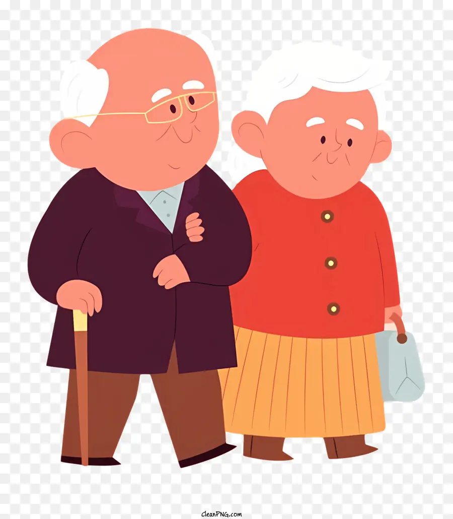 Pareja De Ancianos，Pareja De Ancianos Caminando PNG