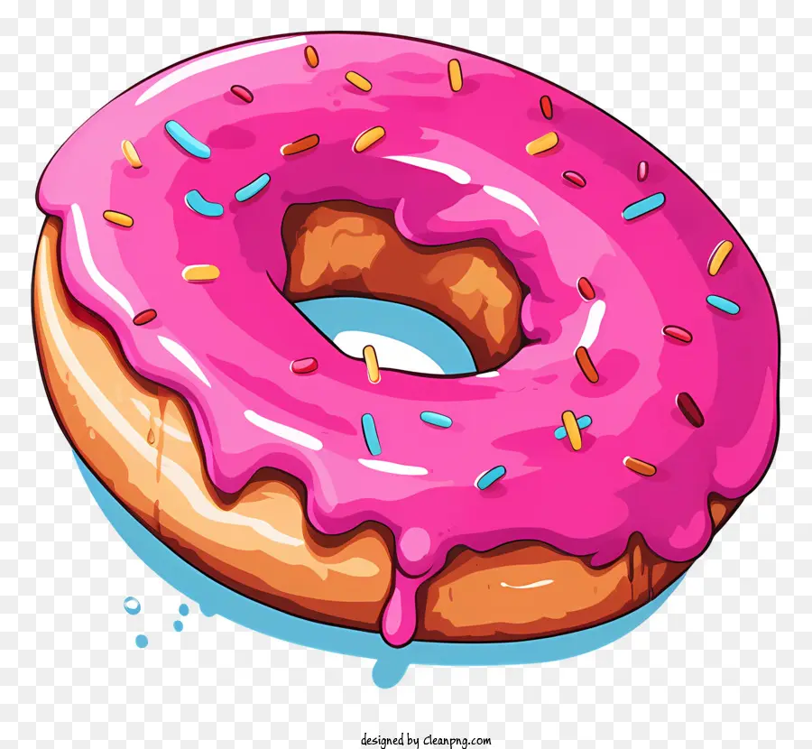 Rosa Donut，Glaseado PNG