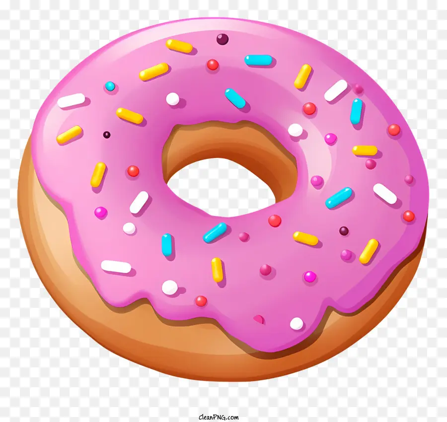 Rosa Donut，Chispas Azules Y Rojas PNG