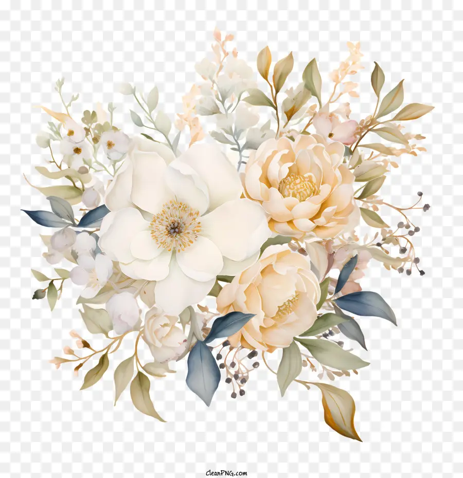 Arte Floral De Boda，Flores PNG