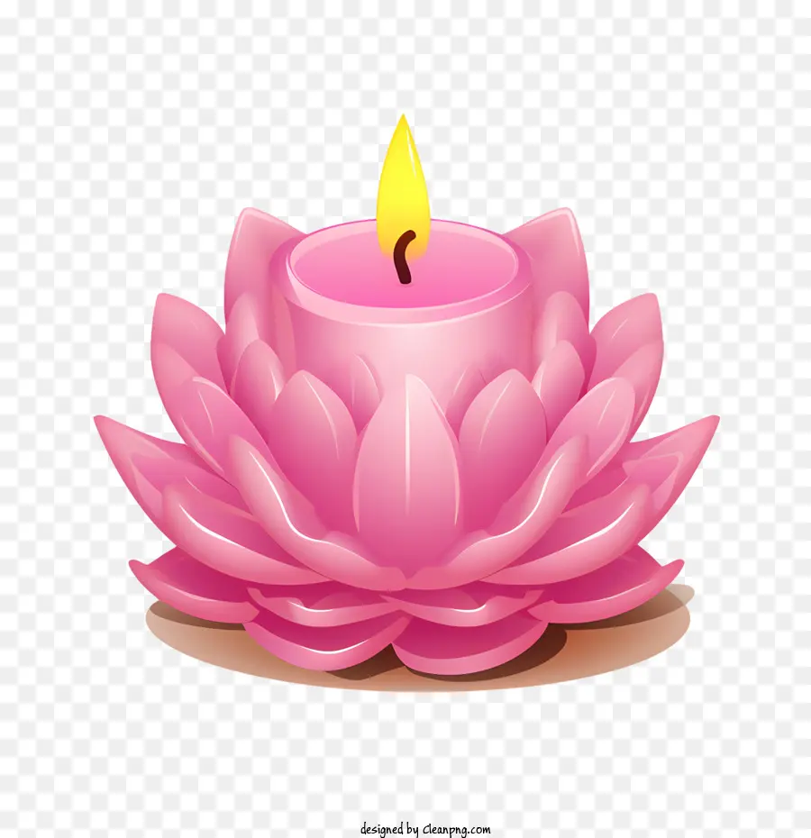 Vela Flor De Loto，Vela Rosa PNG