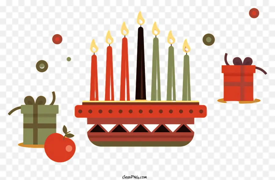 Pastel，Velas Y Regalos Kwanzaa PNG