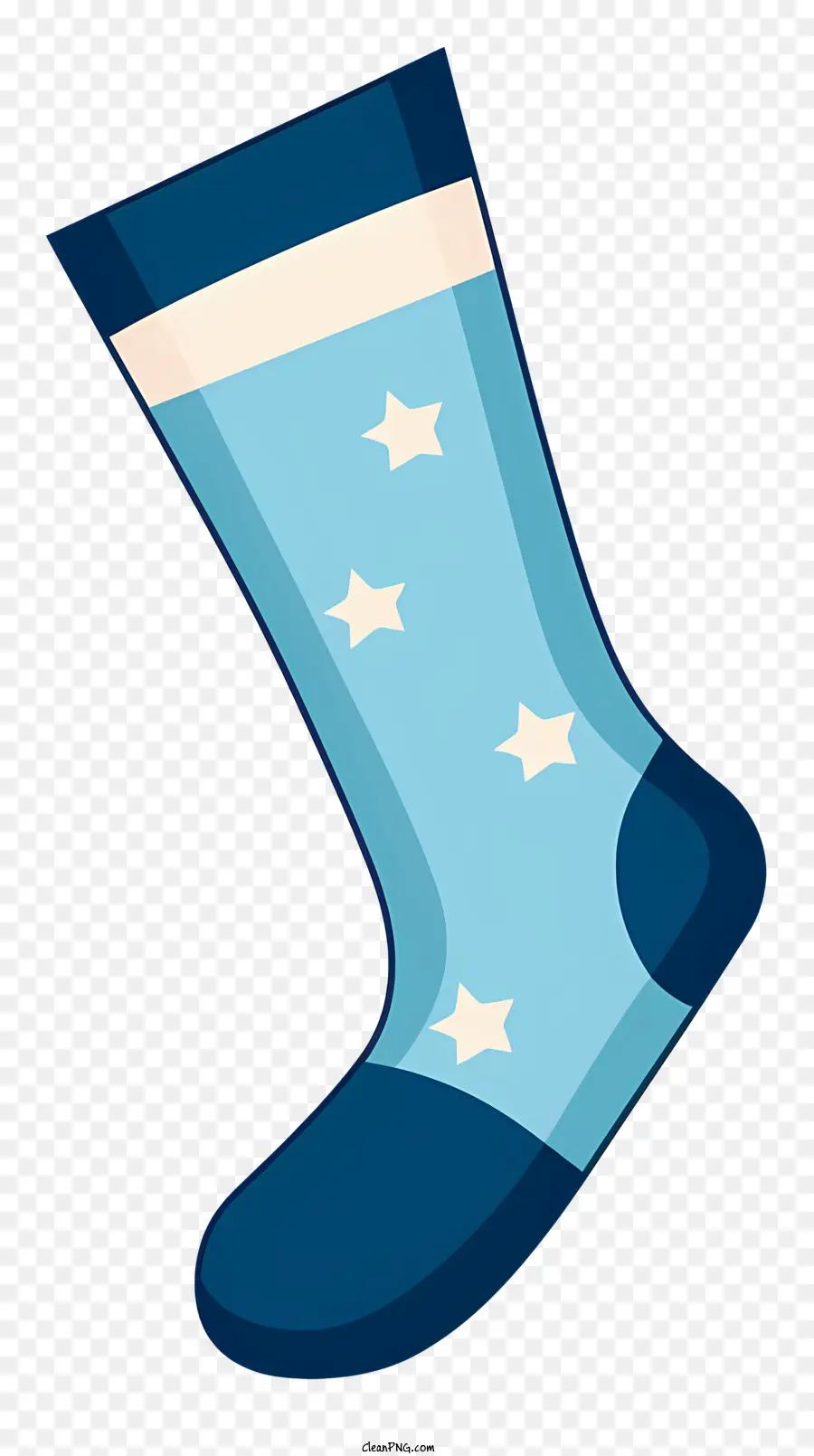 Calcetines A Rayas Azules Y Blancos，Calcetines De Patrón De Estrellas PNG