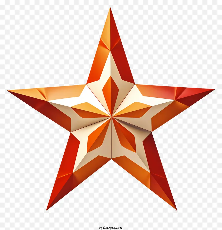 Estrella Naranja Brillante，Forma De Estrella Triangular PNG