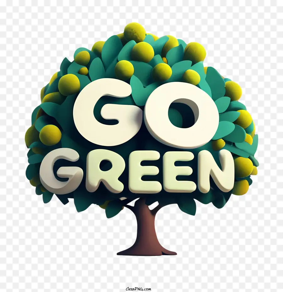 Go Green，Árbol PNG