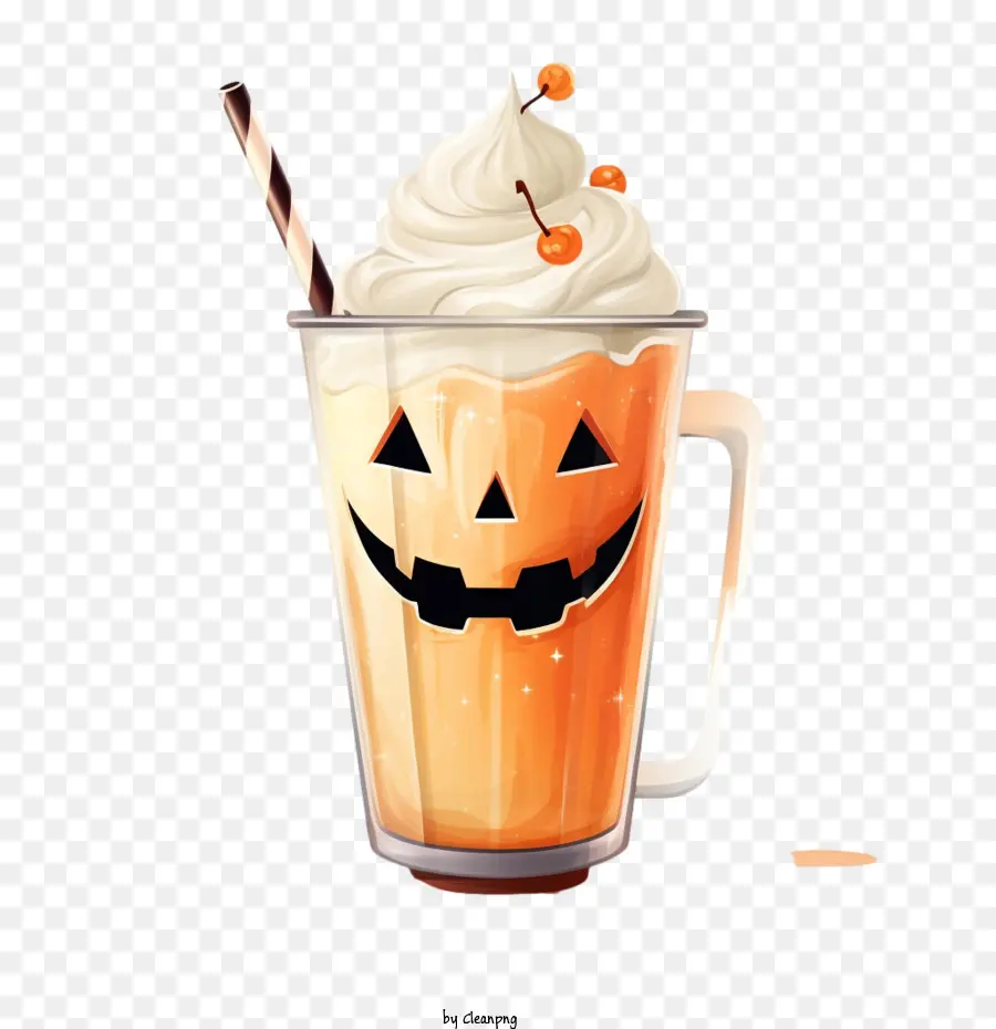 Batido De Halloween，Jack O Lantern PNG