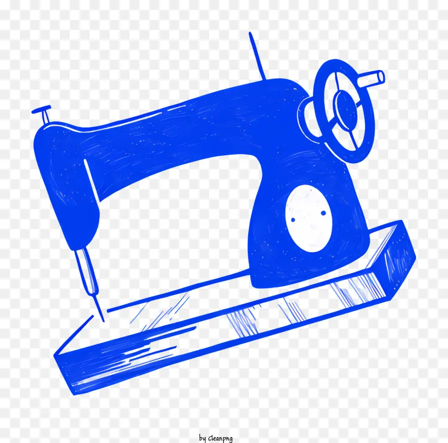 Máquina De Coser，Azul PNG