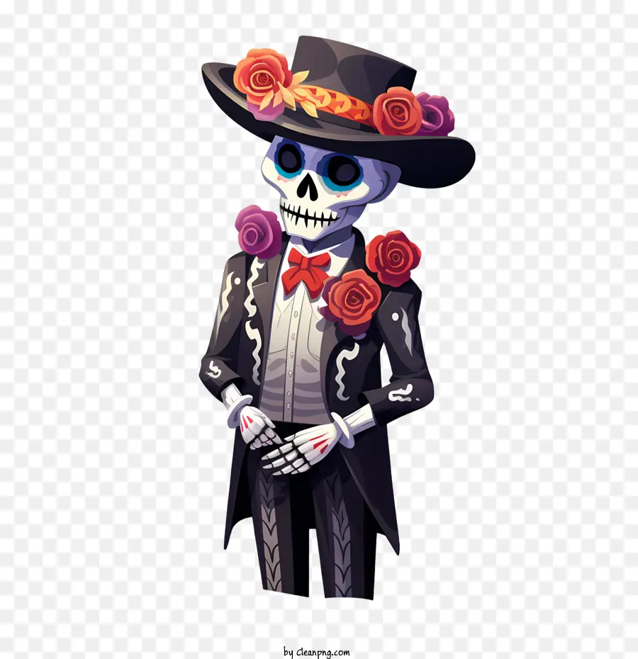 Dia De Muertos，Esqueleto PNG