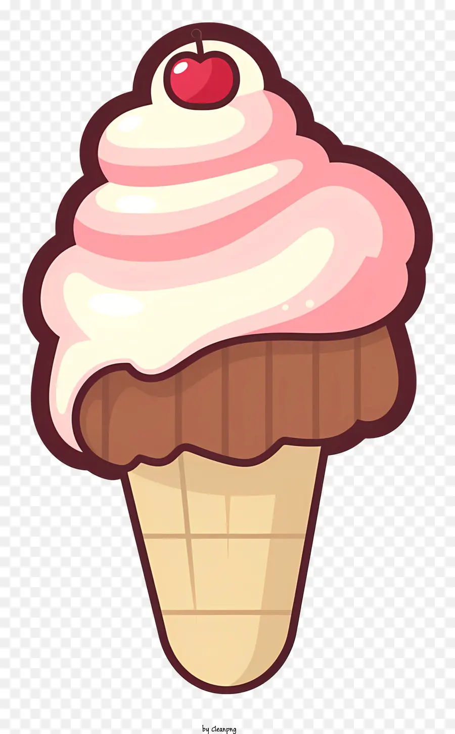 Helado De Dibujos Animados，Helado De Chocolate PNG