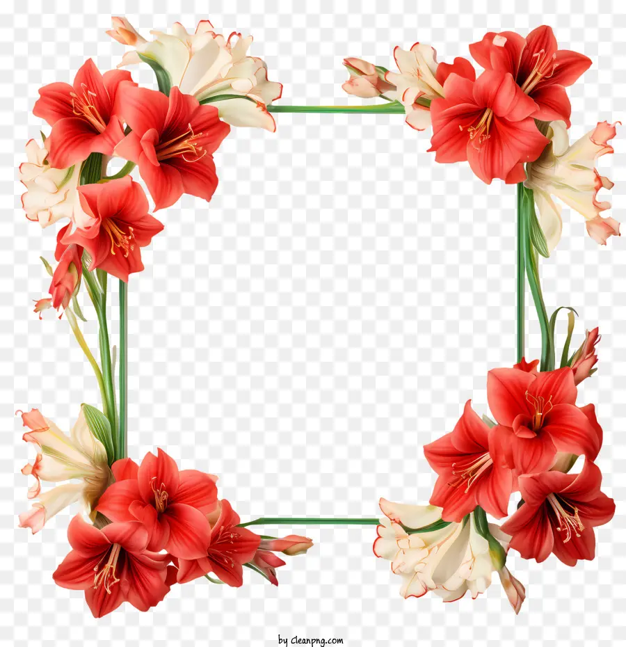 Flor De Amaryllis，Las Flores De Color Rojo PNG