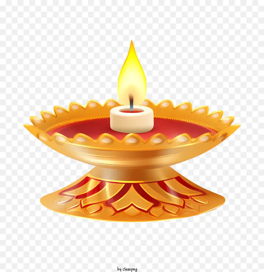 Deepavali，Lámpara Dorada PNG