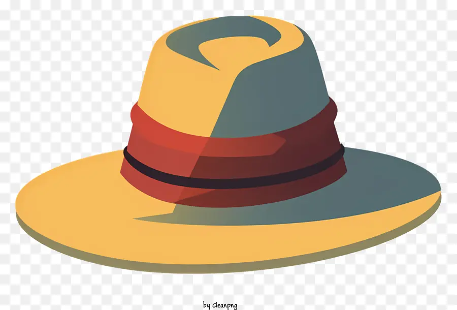 Sombrero Marrón Y Rojo，Sombrero De Ala Ancha PNG