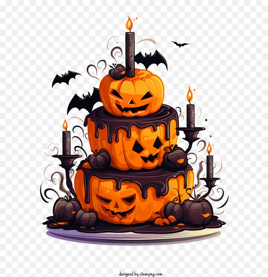 Pastel De Halloween，Calabaza PNG