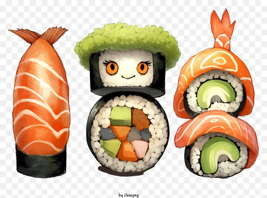 Rollos De Sushi，Arroz De Sushi PNG