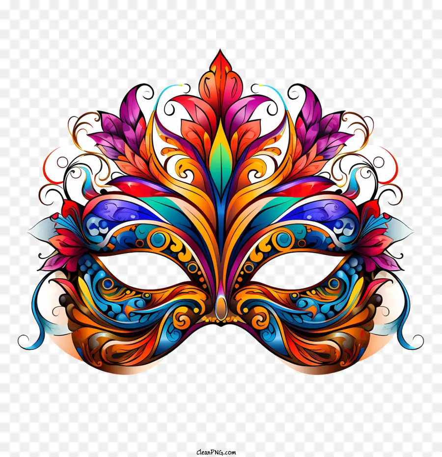 Máscara Del Festival De Carnaval，Colorido PNG