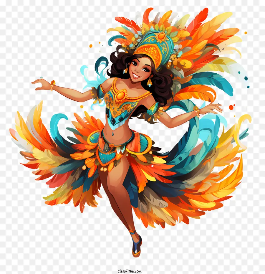 Brasil Carnival Dancer，La Danza PNG