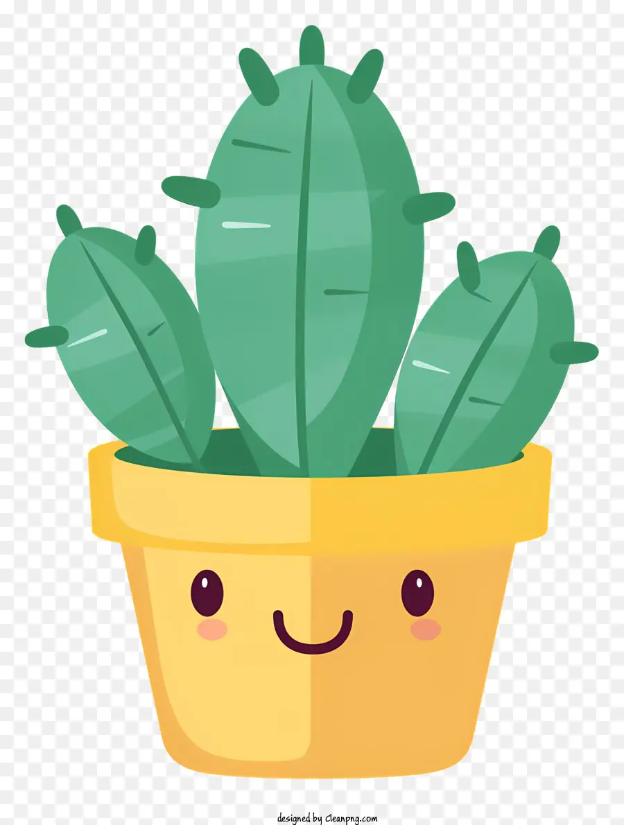 De Dibujos Animados De La Planta，Cactus En Maceta PNG