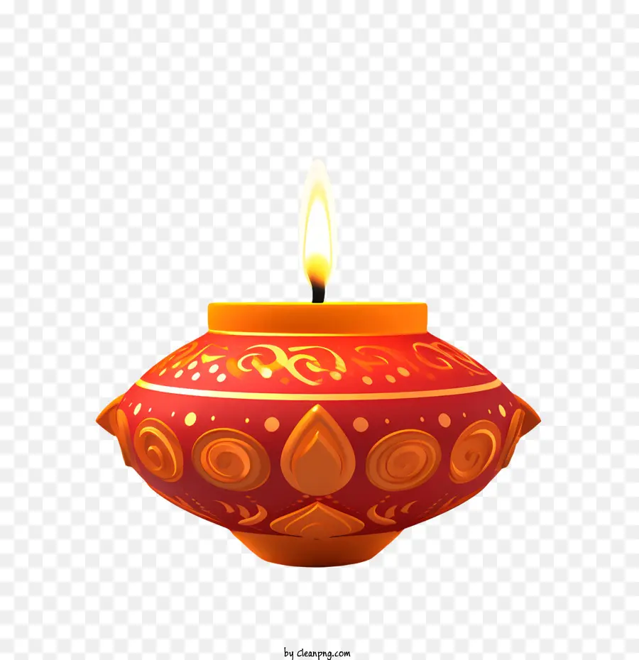 Lámpara De Diwali，Vela Decorativa PNG