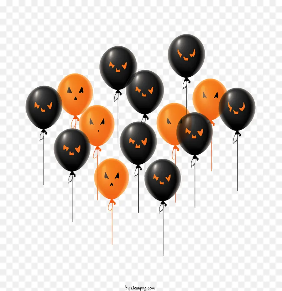 Halloween Globos，Naranja PNG