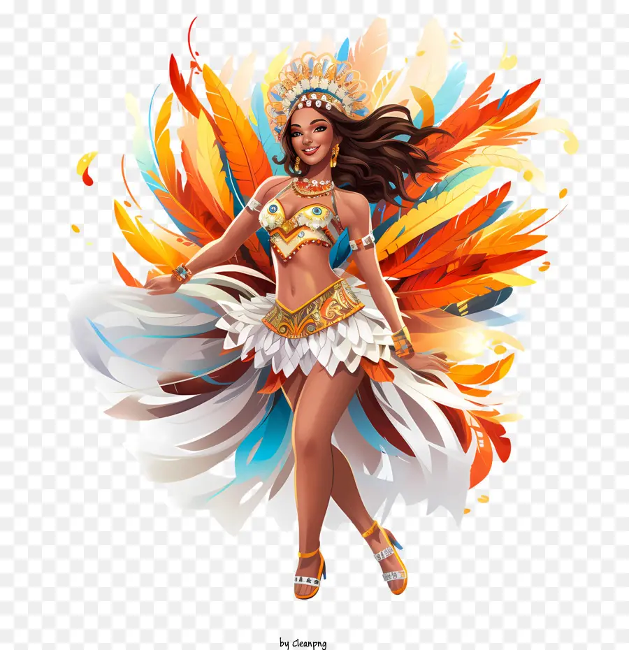 Brasil Carnival Dancer，Bailarina PNG