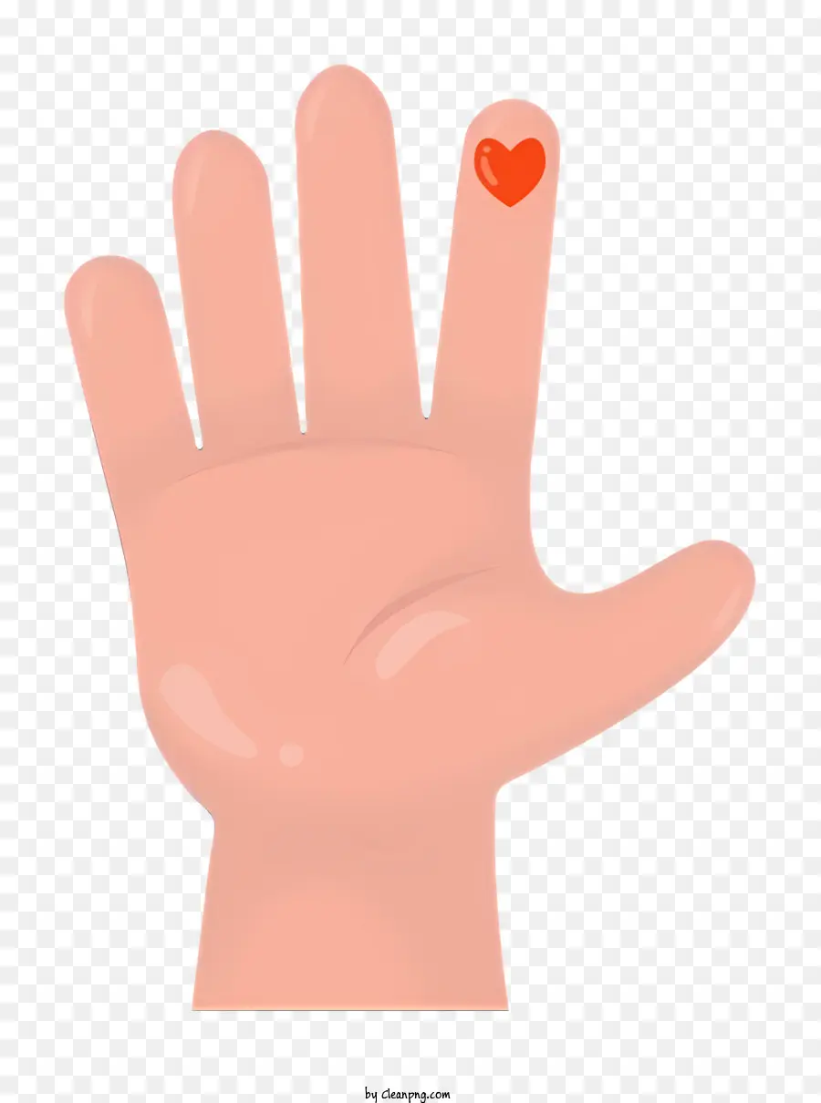 Mano Con Corazón，Corazón Rojo Pintado A Mano PNG