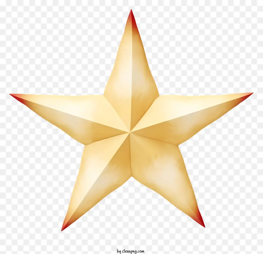 Estrella De Oro，Diseño Rojo Y Amarillo PNG