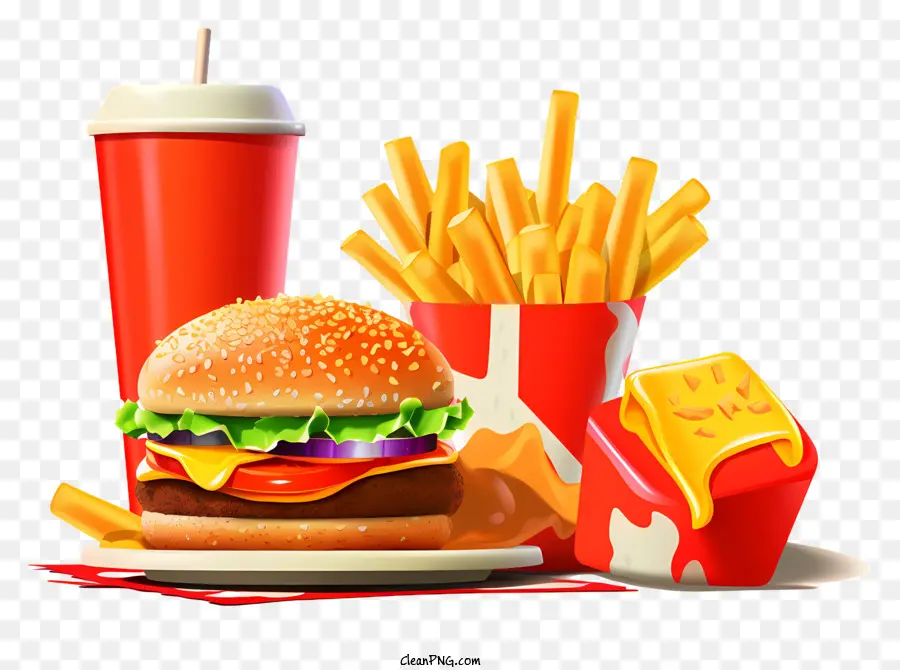 Comida Rápida，Burger PNG