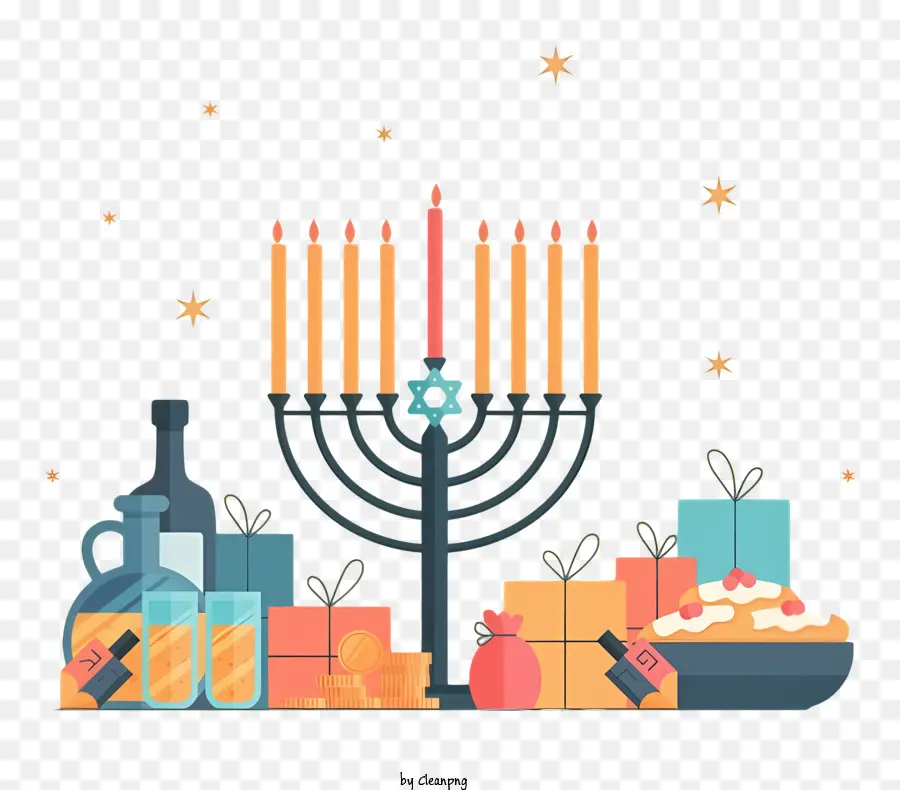 Hanukkah，Menorah PNG