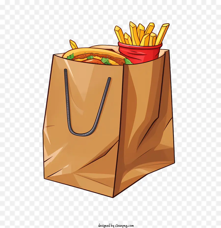 Bolsa De Entrega De Alimentos，Las Papas Fritas PNG