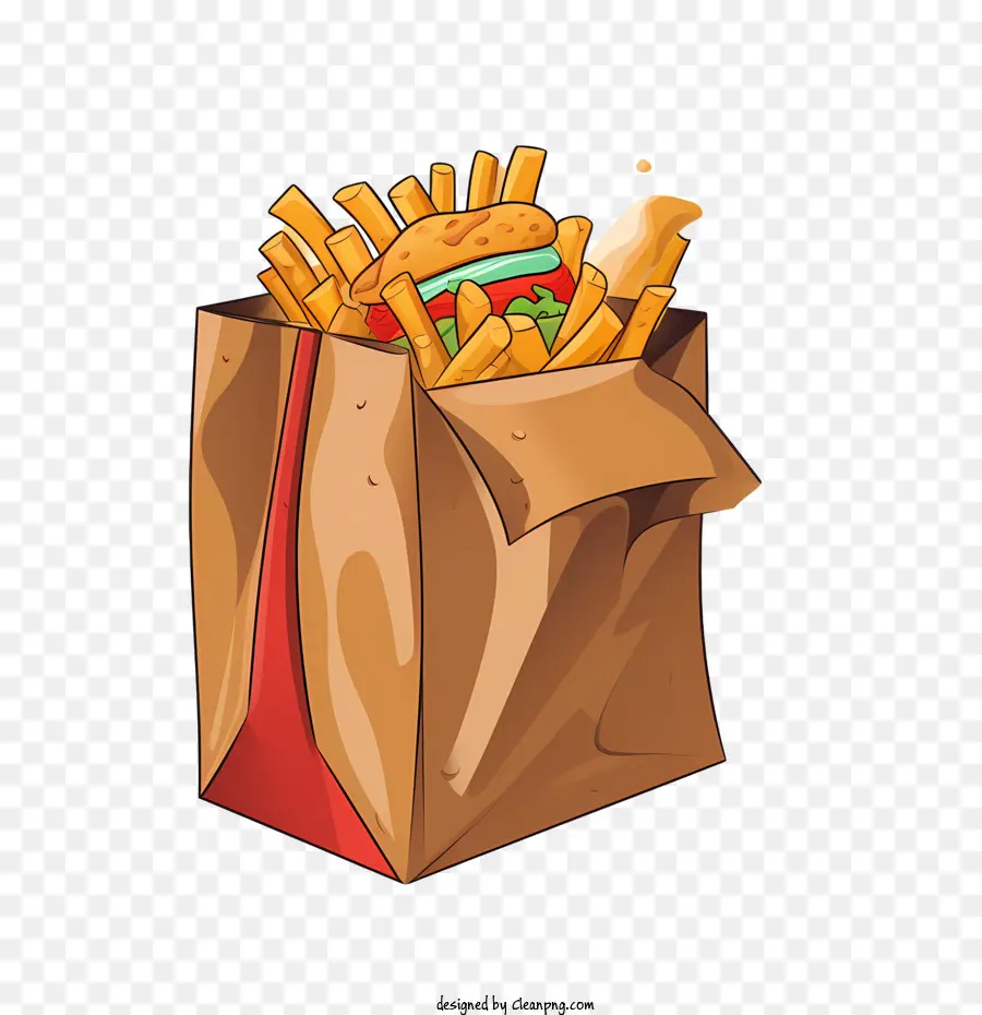 Bolsa De Entrega De Alimentos，Las Papas Fritas PNG