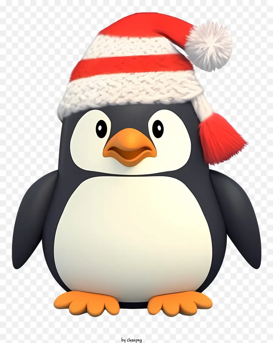 Pingüino，Gorro De Papá Noel PNG