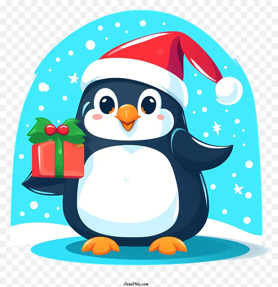 Dibujos Animados De Pingüinos，Santa Claus Hat PNG