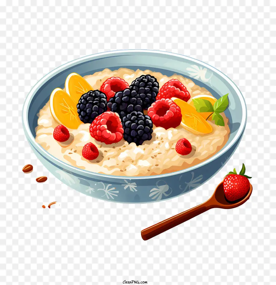 Dia De Avena，Avena Con Frutas PNG