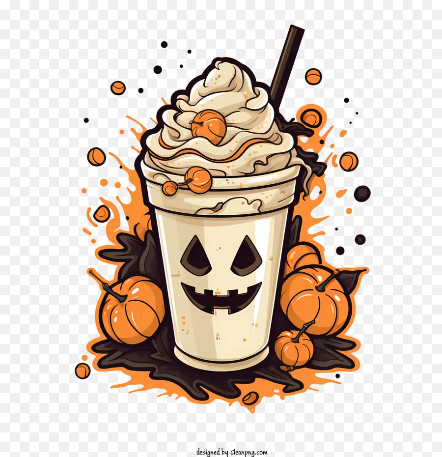 Batido De Halloween，Calabaza PNG