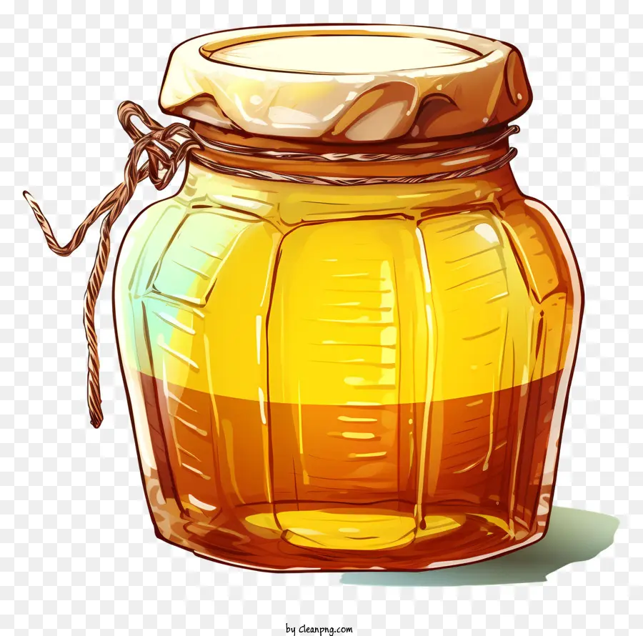 Jar De Vidrio De Miel，Tapa De Metal PNG