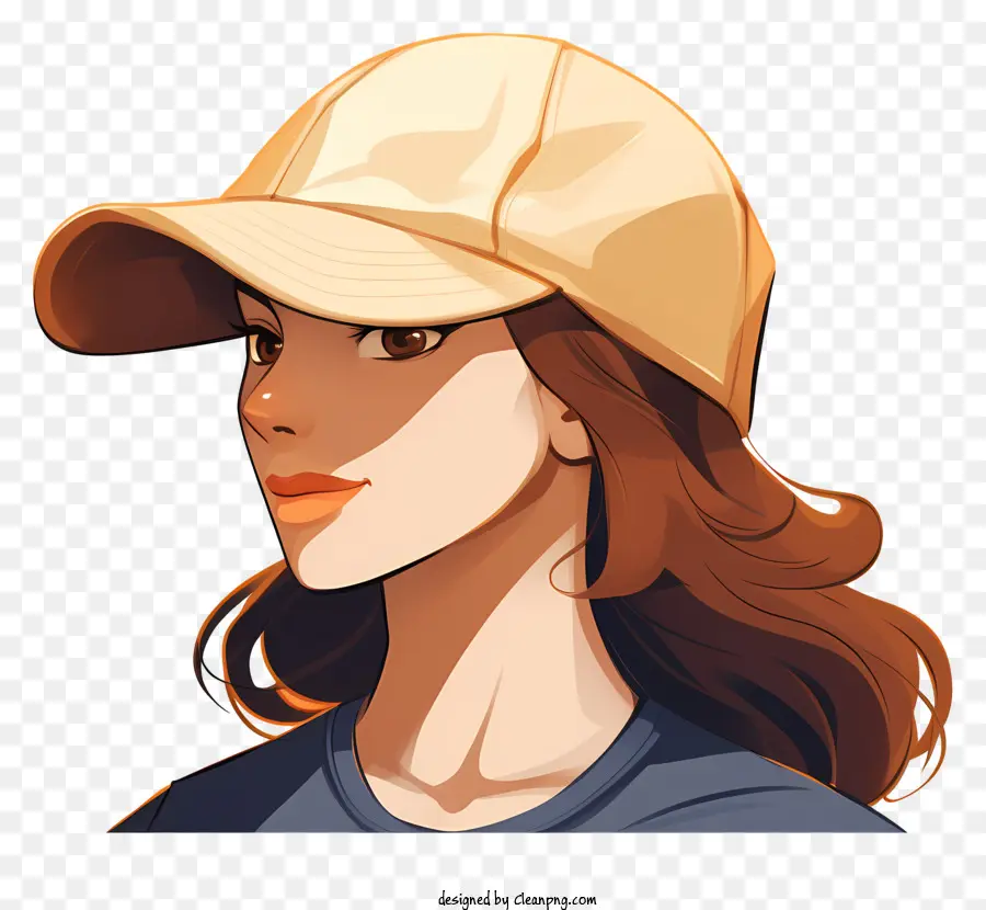 Chica De Dibujos Animados，Gorra De Béisbol PNG