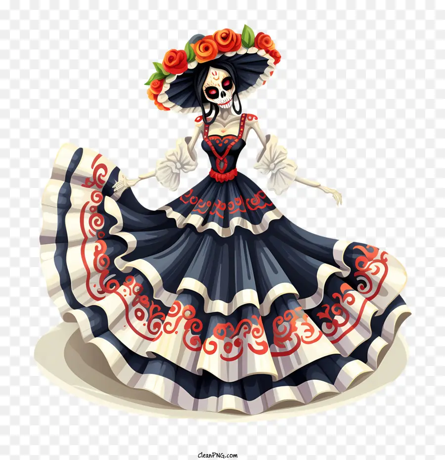 Dia De Los Muertos，Vestido PNG