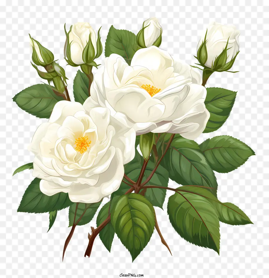 Flor De Rosa Blanca，Las Rosas Blancas PNG