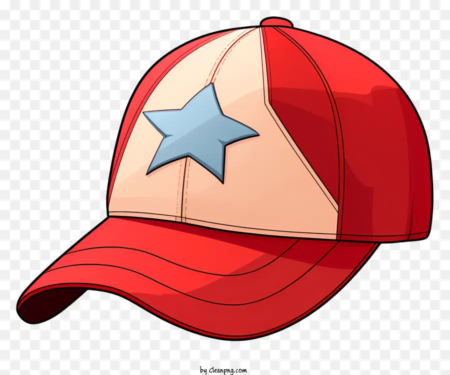 Gorra De Béisbol Roja，Blue Star PNG