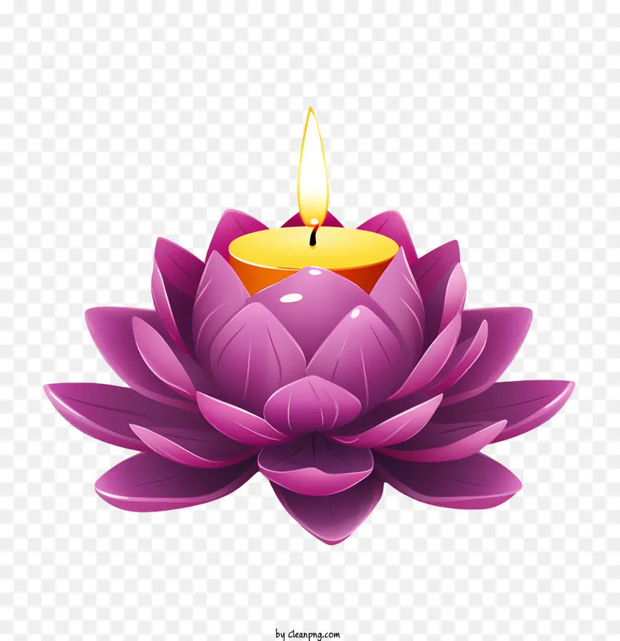 Flor De Loto De Vela，Lotus PNG