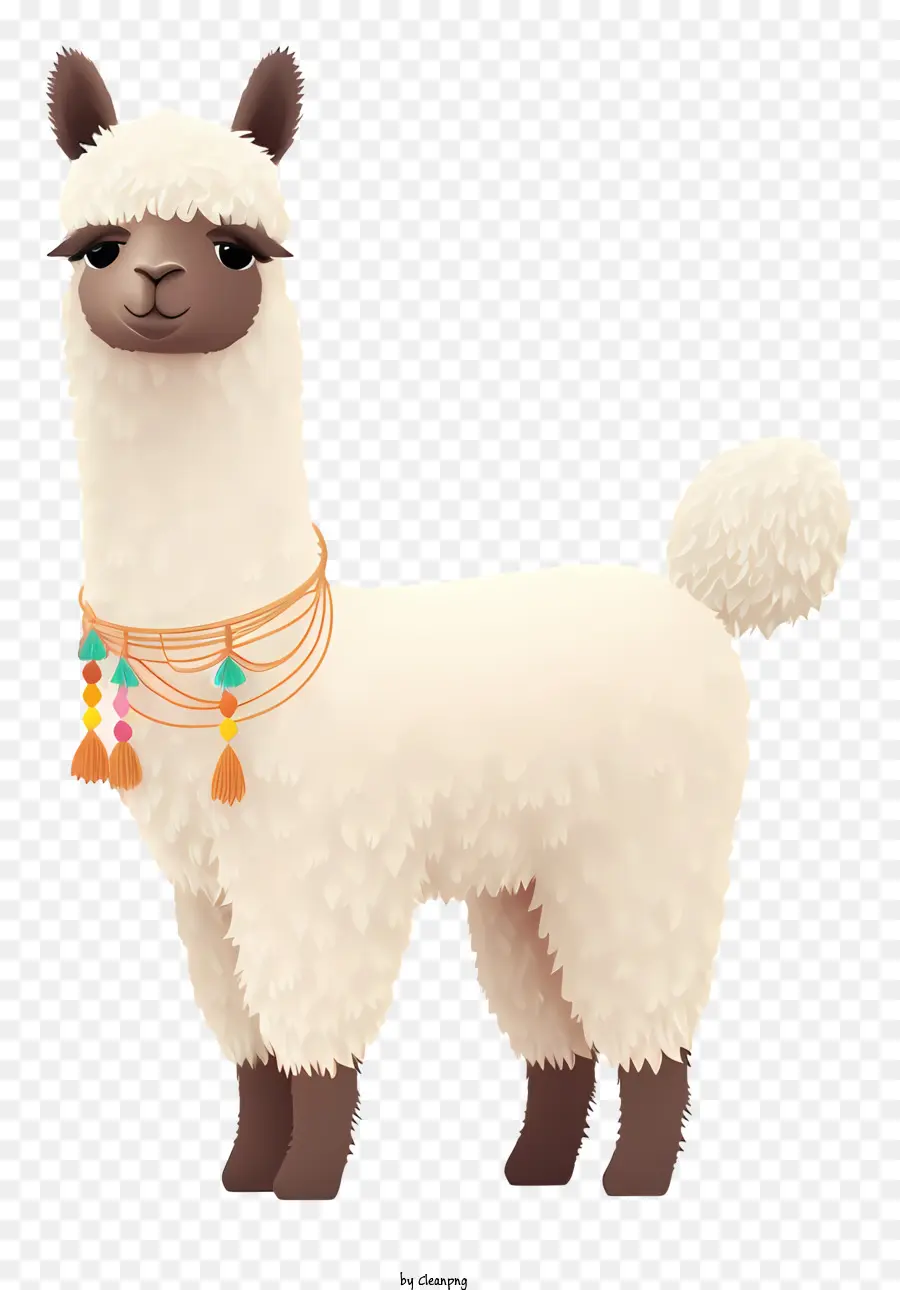 De Dibujos Animados De La Llama，Collar De Cuentas Colorido PNG