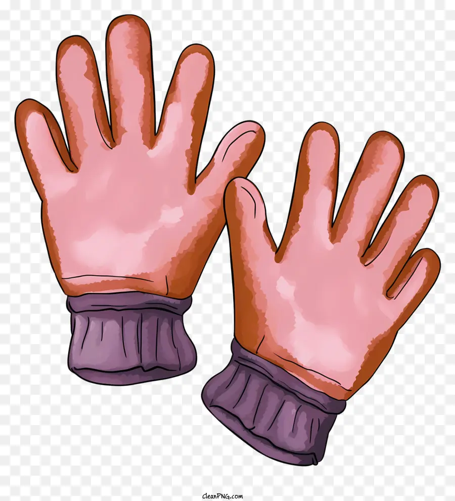 Guantes De Color Rosa，Correas Negras PNG