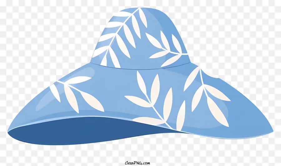 Sombrero Azul，Patrón Floral PNG