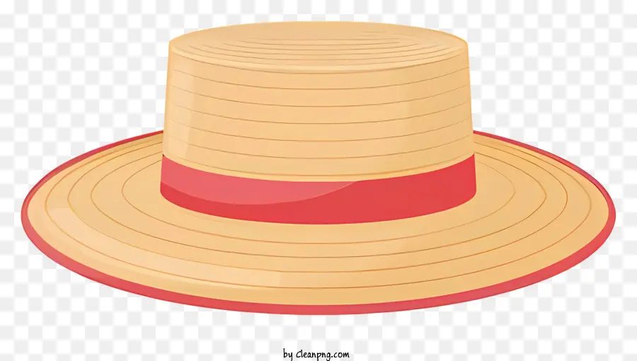 Sombrero De Paja，Sombrero De Banda Roja PNG