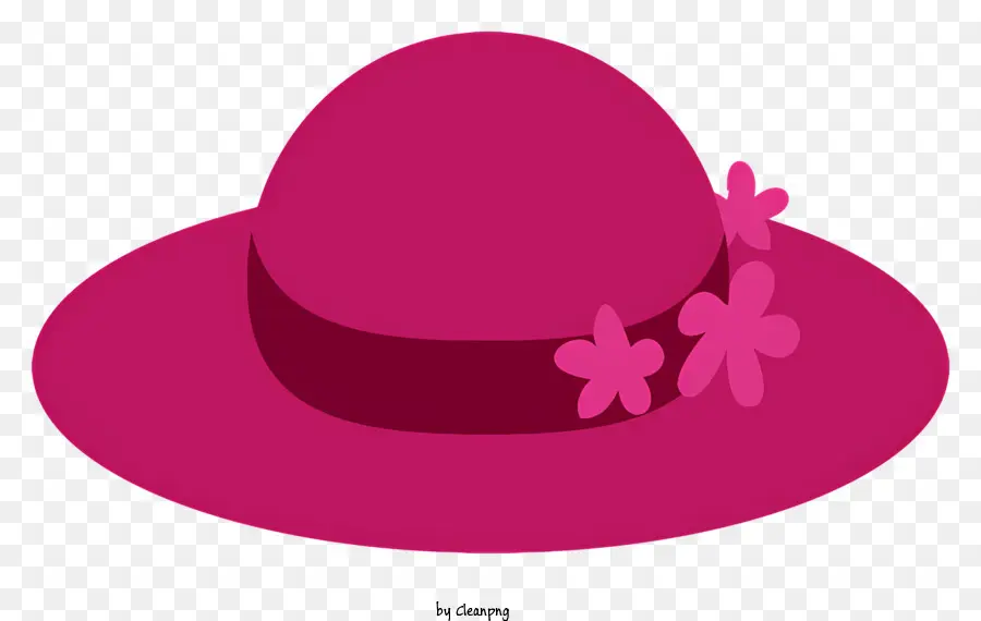 Sombrero Rosa，Sombrero De Flores PNG