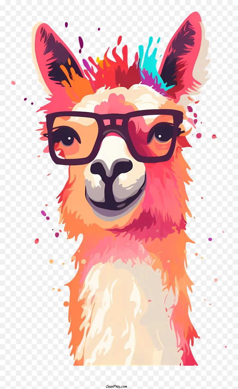 Llama，Llama Con Gafas PNG