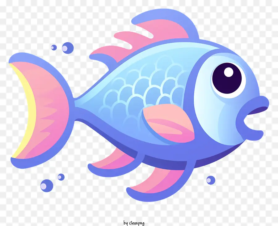 Dibujos Animados De Pescado，Labios De Color Rosa PNG