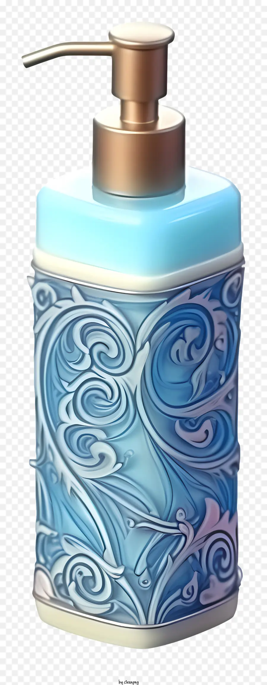 Botella De Ornamentado Azul，Botella De Vidrio PNG